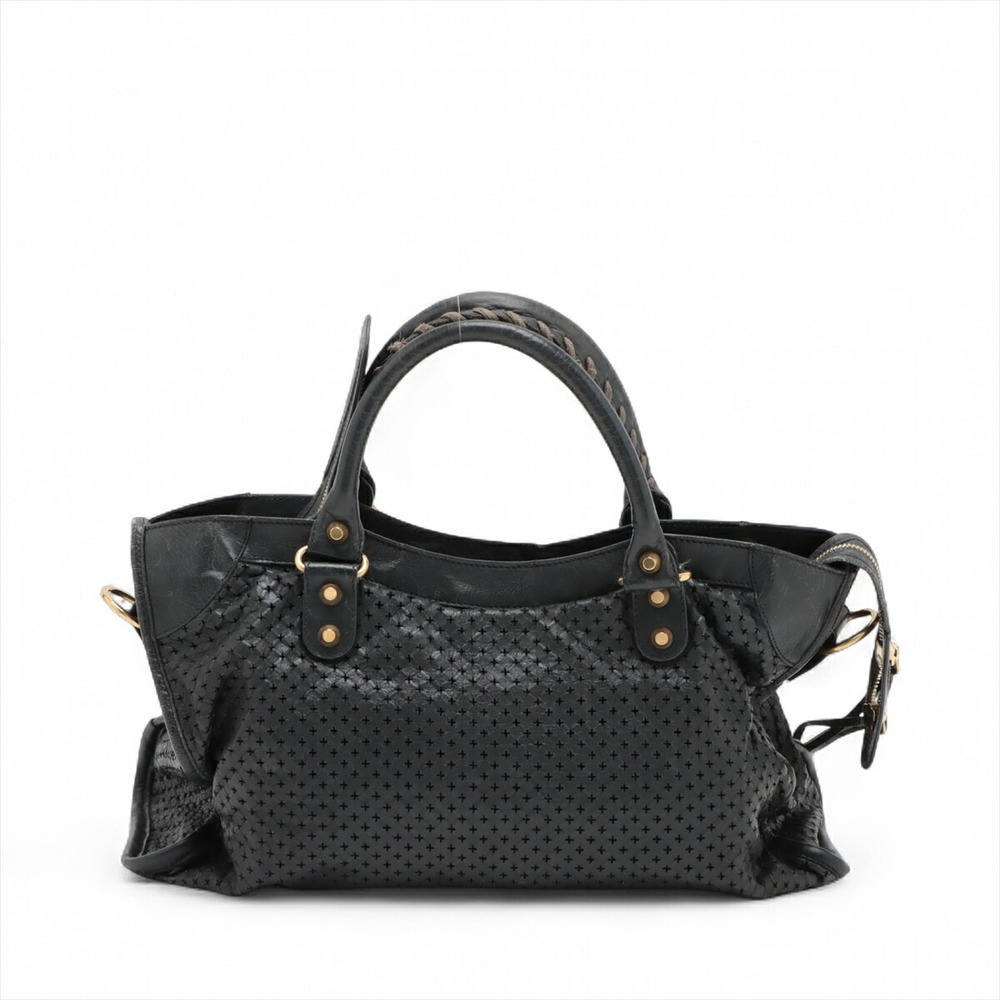 Balenciaga The City Leather Handbag Black Mirror - Picture 2 of 8